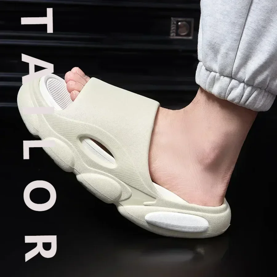 

Shevalues/мужские летние сандалии, модные мягкие шлепанцы на платформе Cloud House, уличная нескользящая пляжная обувь унисекс, мужские тапочки для ванной комнаты