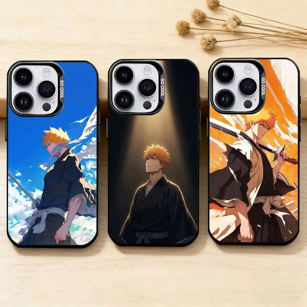

B-Bleach- L-Lchigo Wallpaper Phone Case for Color Silver Shell For IPhone 17 16 15 14 13 12 11 Pro Max Plus