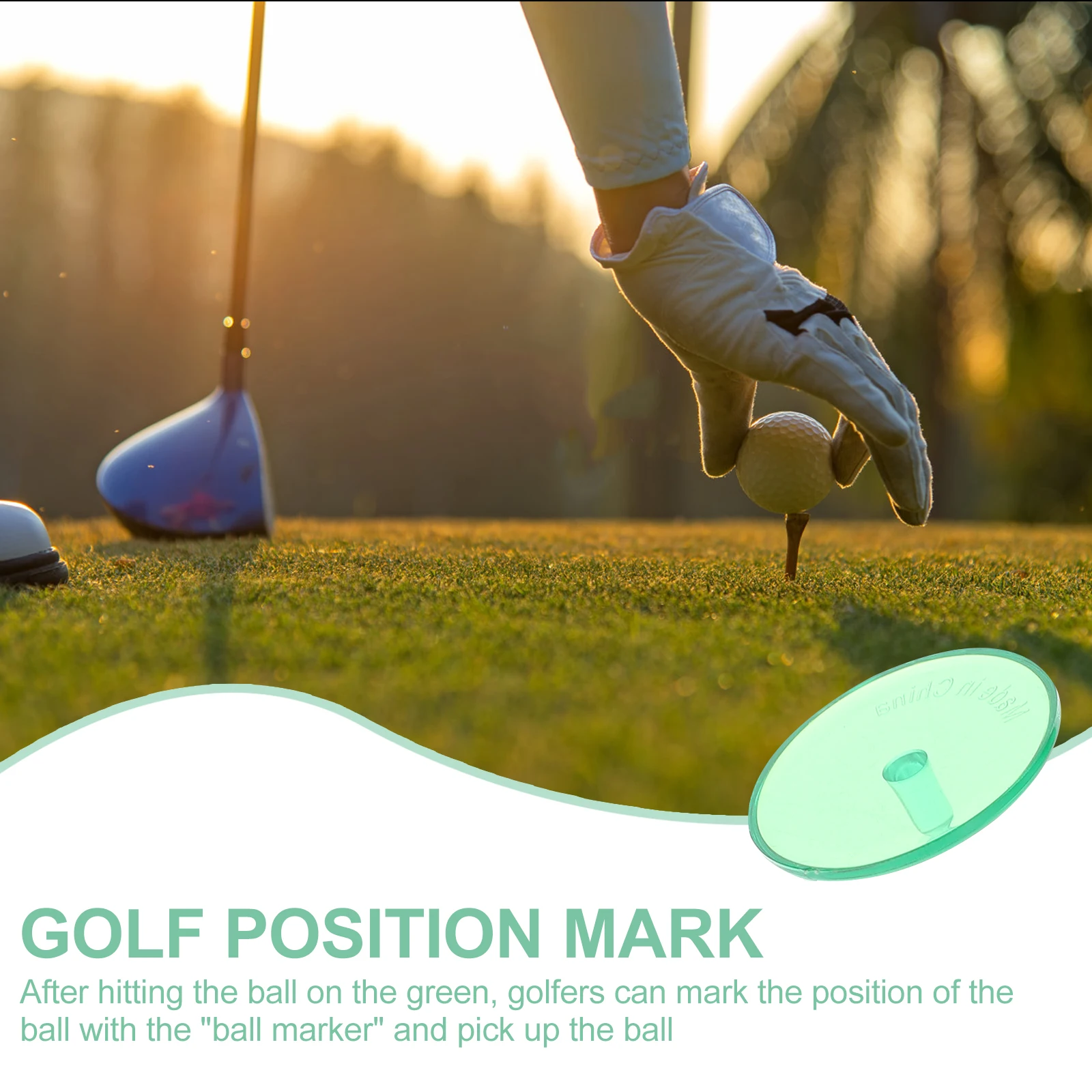 100 قطعة من علامات كرة الجولف البلاستيكية أدوات تحديد المواقع المستديرة للاعبي الغولف مقاومة للاهتراء أداء موثوق وعمر خدمة طويل جولف