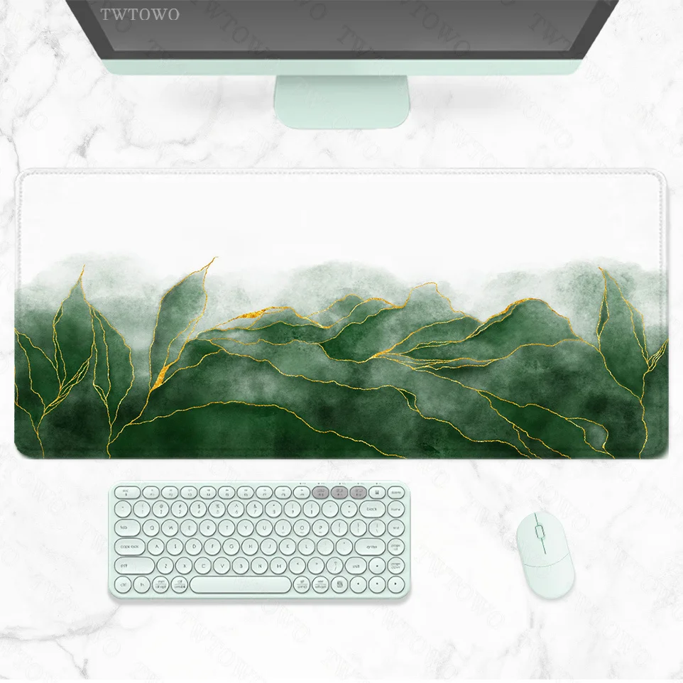 

Tropical Green Palm Leaves Mouse Pad Gaming XL New Mousepad XXL Playmat Desk Mats Office Soft Natural Rubber Desktop Mouse Pad