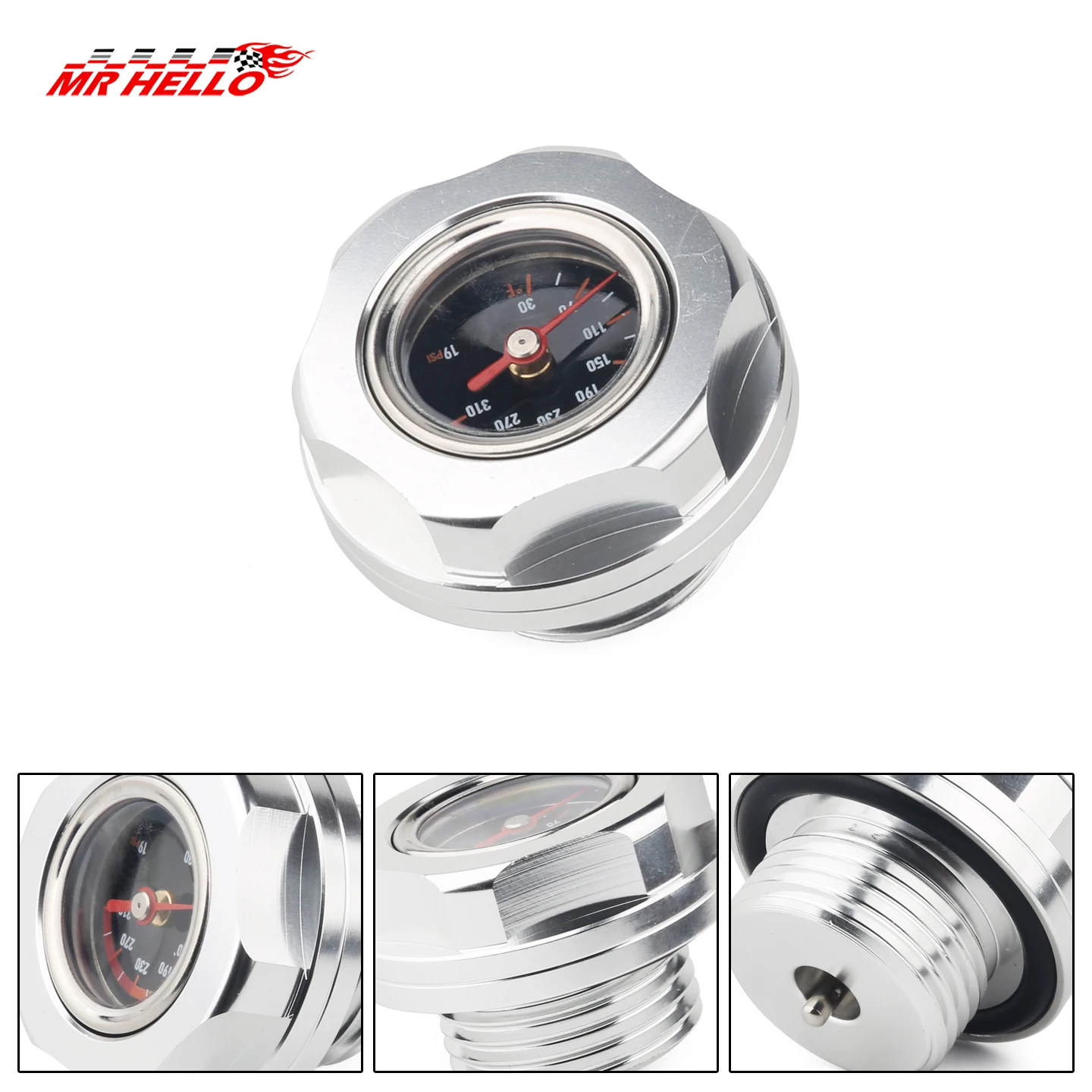 Engine Oil Filler Cap for Toyota Honda Subaru, 30-310°F Heat Resistant Oil Tank Cover M32*3.5/M37*3/M41*4.5 Thread Sizes