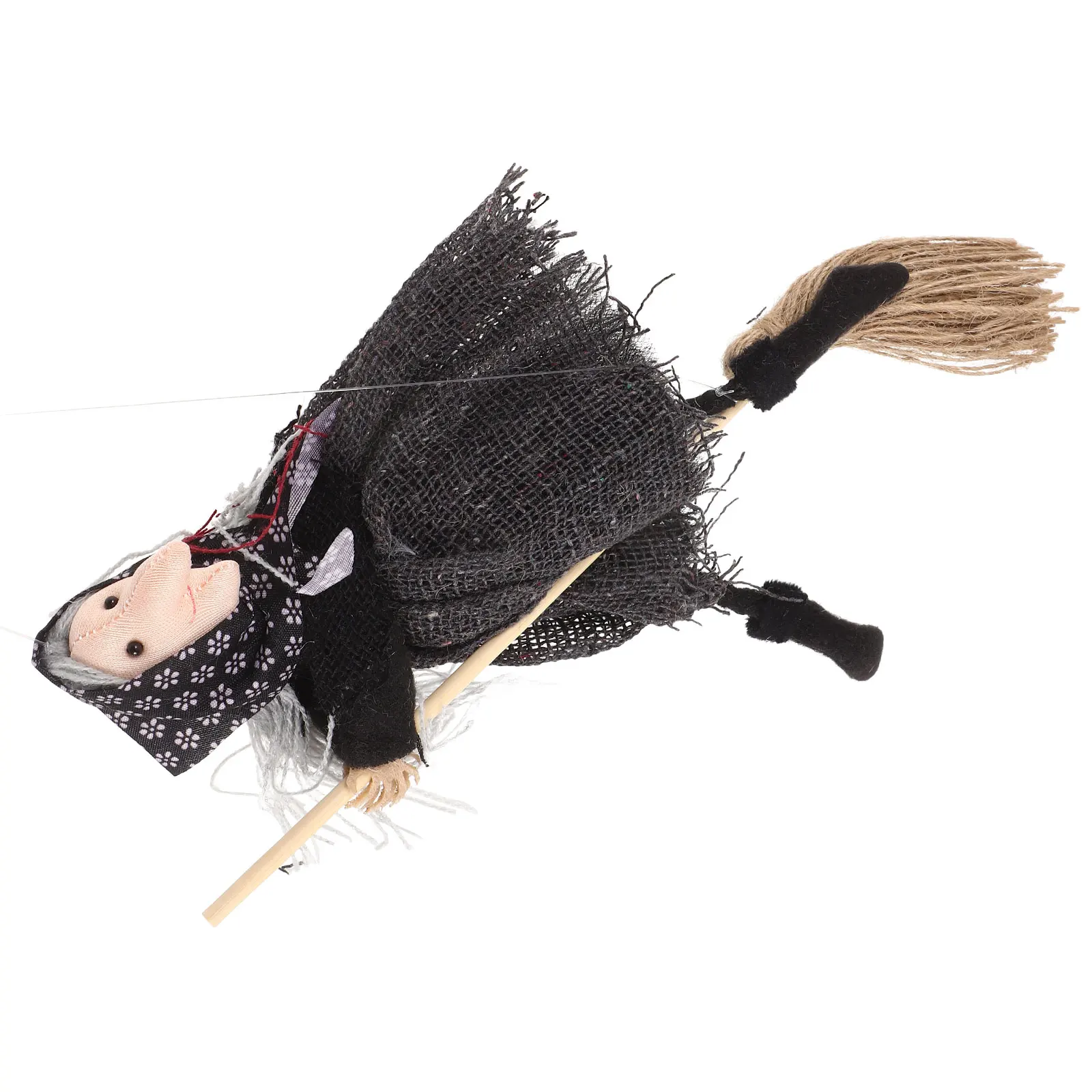 

Witch Riding Broom Pendant Affordable Halloween Decorations Cute Desktop Festival Delicate Figurine