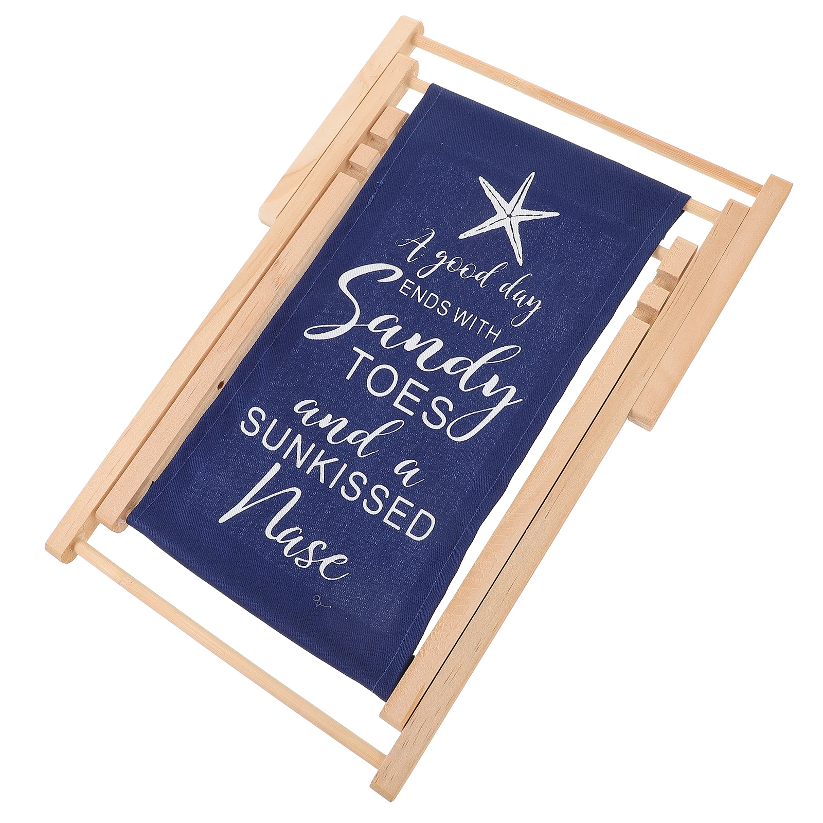 

Spacious Beach Chair Decor Premium Craftsmanship Mediterranean Style Wooden Beach Chair Ornament for Indoor Outdoor Decoration