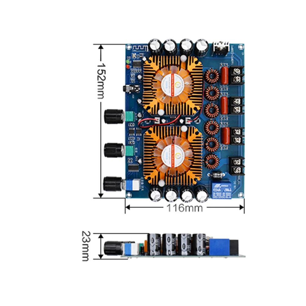 TDA7498E Bluetooth 5.0 Digital Power Amplifier Board 160W*2+220W Stereo 2.1 Channel Amp DC32V I4-013