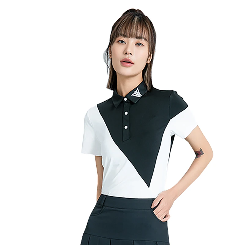 

Summer New Women's Golf Apparel Outdoor Sports Shirt Quick Dry Lapel Short Sleeve T-shirt Leisure Business POLO Shirt Golf Top