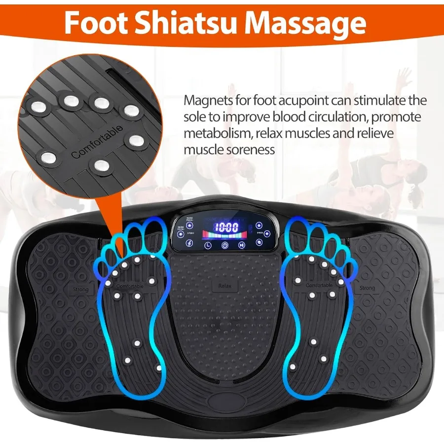 آلة تمرين لوحة الاهتزاز منصة اهتزاز لكامل الجسم للتمرين المنزلي وفقدان الوزن والتصريف اللمفاوي وفكرة تشكيل الجسم #4