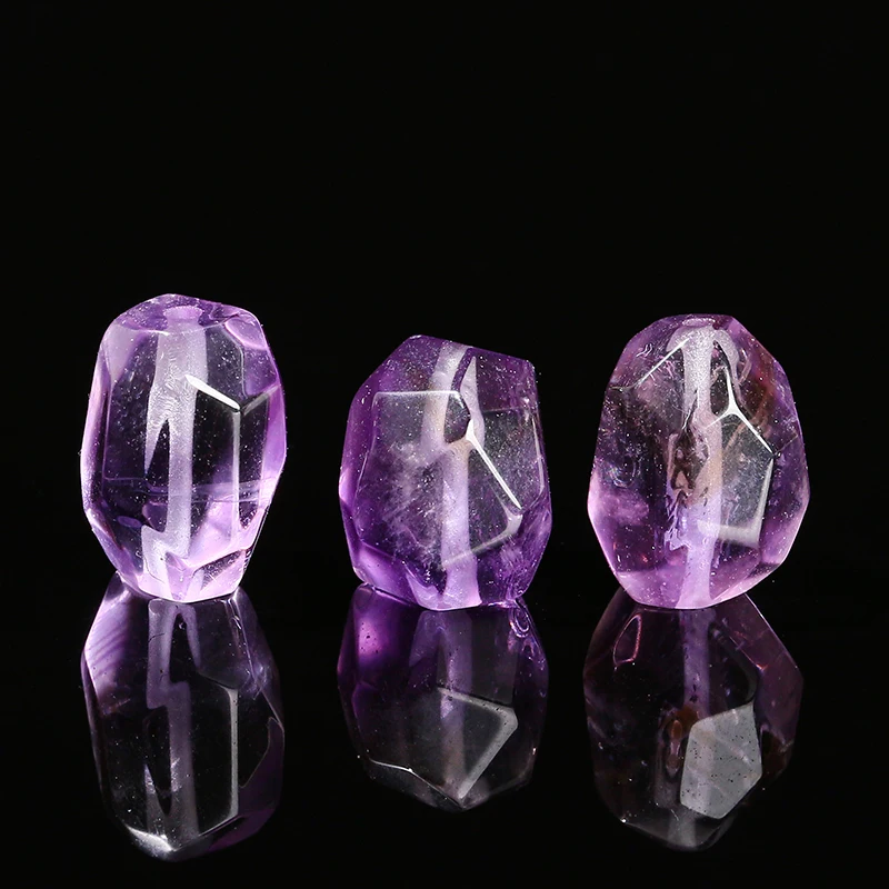 1 Pc Natural Stone Amethyst Faceted Irregular Bead Loose Spacer Beads For Jewerly Making Diy Bracelet Necklace Accessories
