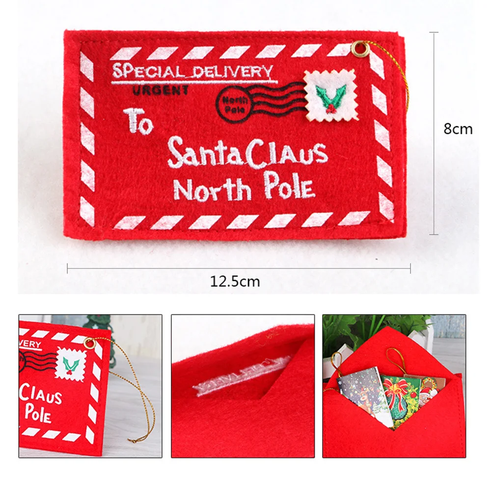 10 Pcs Christmas Craft Bag Mini Mailbox Santa Claus Envelope Ornament Office Fall Decor for Kitchen