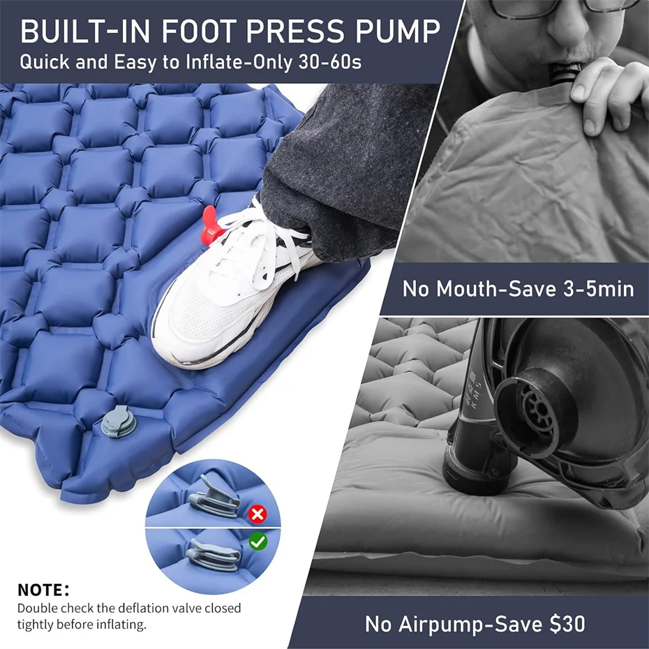 Description Picture 3 of itemSleeping Pad for Camping-With Sleeping Pad,Sleeping Mat with Pillow,Camping Mattress for Backpacking,Hiking