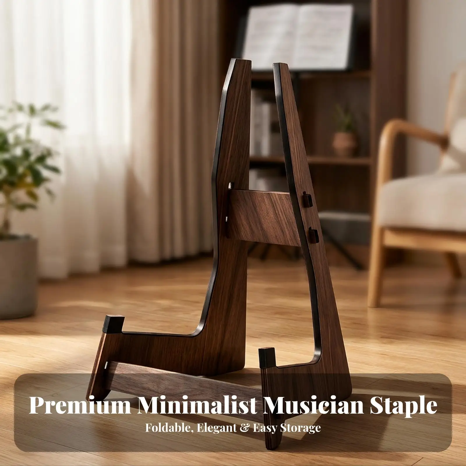Solid Wood Guzheng Stand | Stable Anti-Tip Support, Vertical Guzheng Stand, for Home Practice