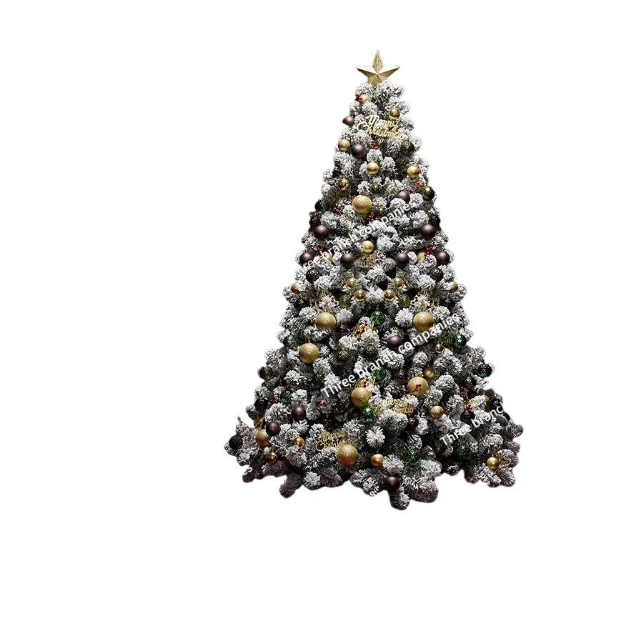 

Father-in-law Flocking Falling Encryption 1.5m 1.8m2.1m Environmentally Friendly Cedar Snowflake Christmas Decorative Tree