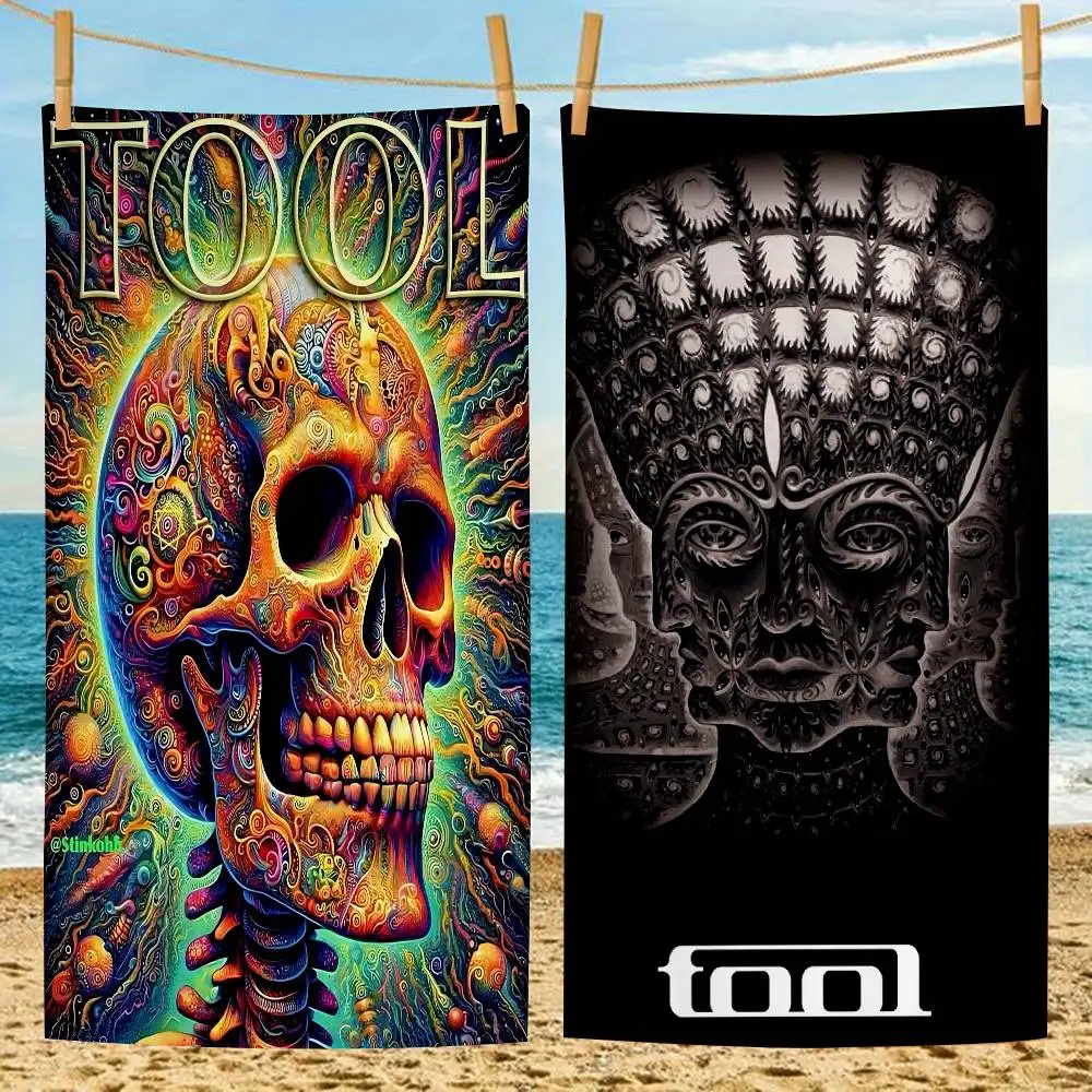 Tool Band Lollapalooza in Texas Anime Beach Swimming Towel Soft Absorbent Washcloth Children's Gifts for Kids Travel Camping Gym