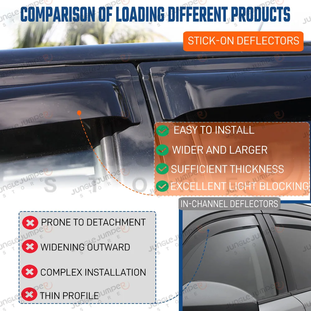 Weathershield +Bonnet Guard Bonnet Protector For Ford Ranger T9 2024 2025 Wildtrak Window Visor Wind Deflector Car Accessories
