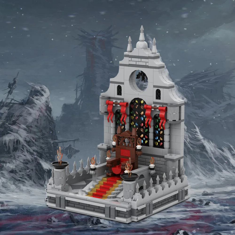 

MOC Dungeonsed Game Strahd's Throne Room Model Building Blocks Gothic Style Mini Kingdom Palace Throne Room Brick Toy Gift