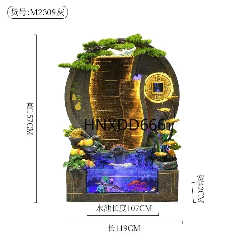 Fountain Screen Living Room Entrance Lucky Floor Ornaments Fish Tank Landscape Decoration Loop Gift