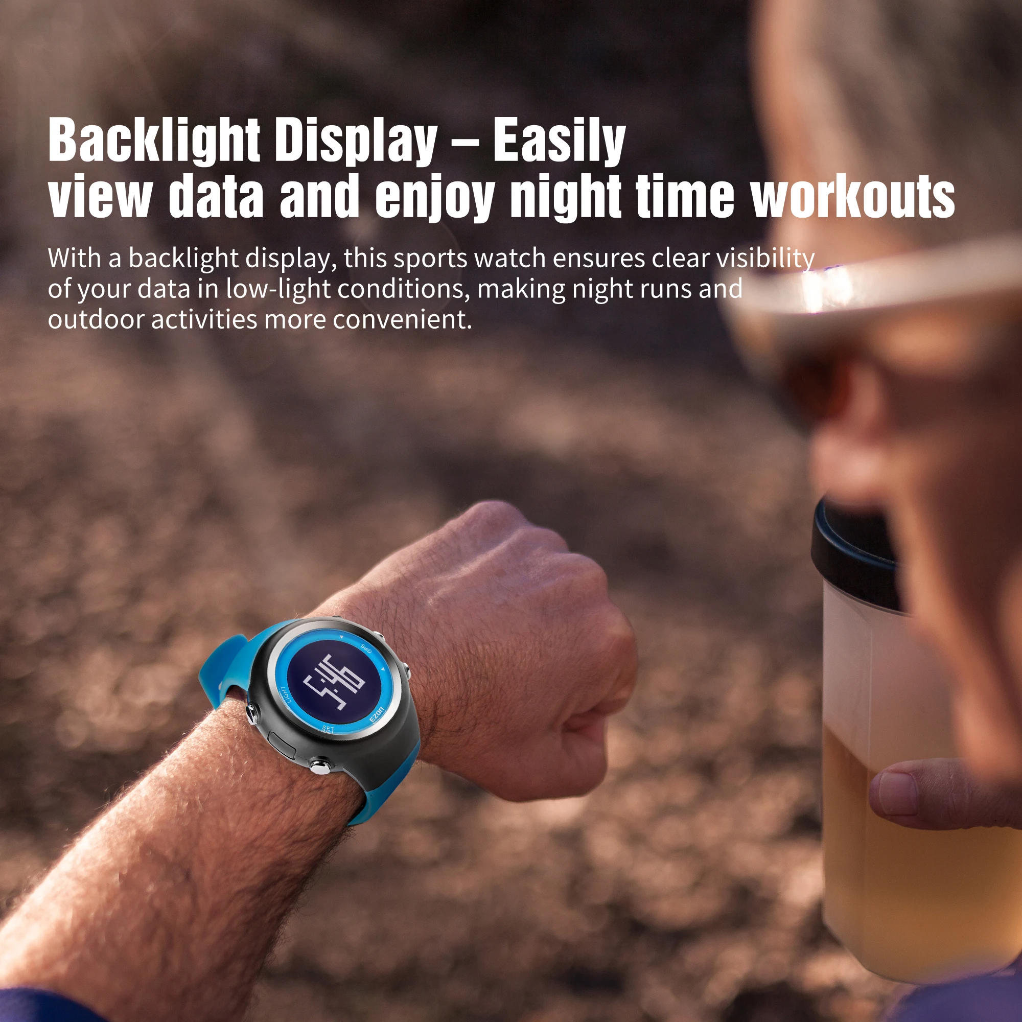 Best Selling EZON T031 GPS Running Sports Watch Sport Outdoor Waterproof Digital Watch Speed Distance Calorie Counter Men Watch