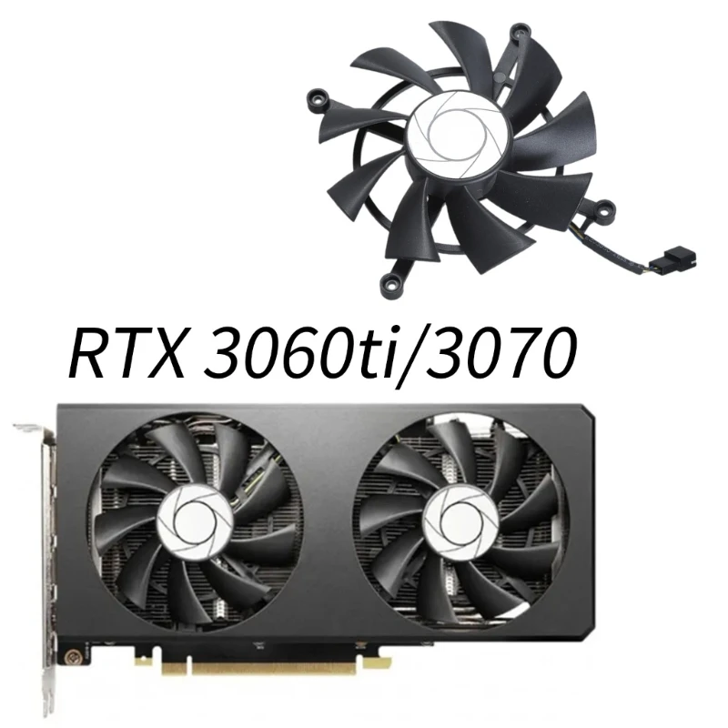 

82MM CPU Card Cooling Fan for RTX3070 3060ti Twin Fan/Single Fan Optional