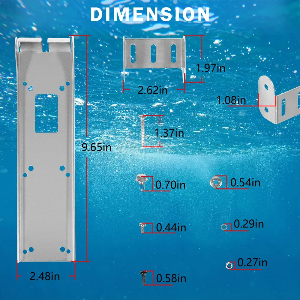 000-12603-001 Transom Mount Bracket for StructureScan 3D, StructureScan HD, and TotalScan Skimmer Transducers