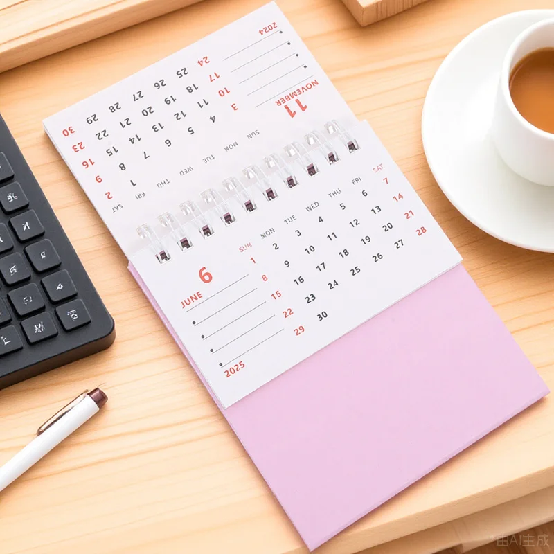 

Mini Desktop 2025 For Office Home Decorative Standing Small Desk Daily Use Flip Calendar Household Supplies Note Calendar Office