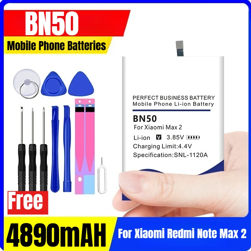 

BN50 4890mAH Mobile Phone Batteries for Xiaomi Redmi Note Max 2