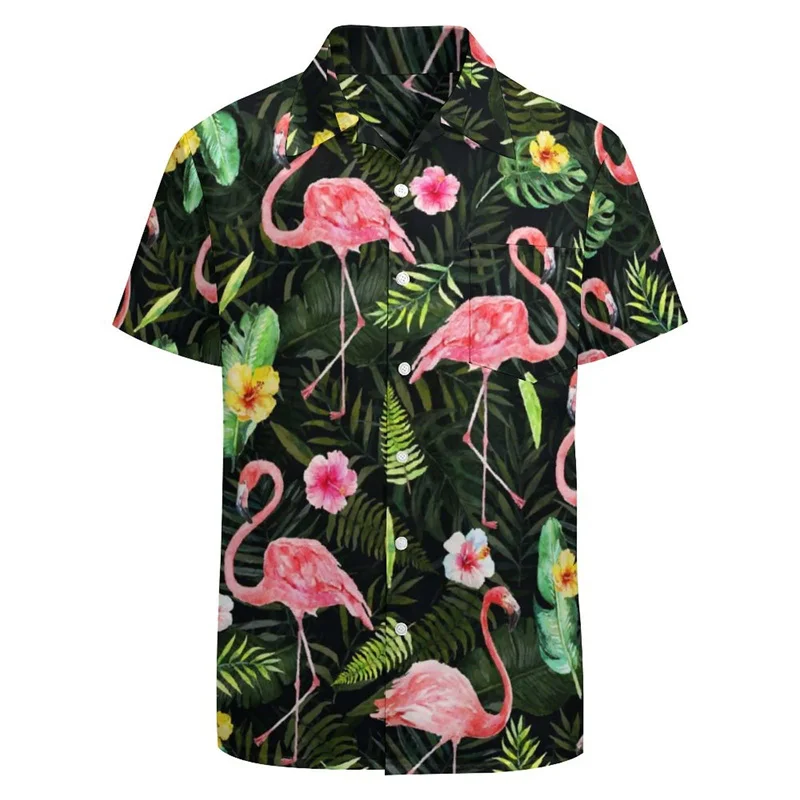 Turtle Graphic Shirts For Men Clothing 3D Print Hawaiian Beach Shirt Short Sleeve Y2k Cute Kids Flower Tops Clothes Lapel Blouse