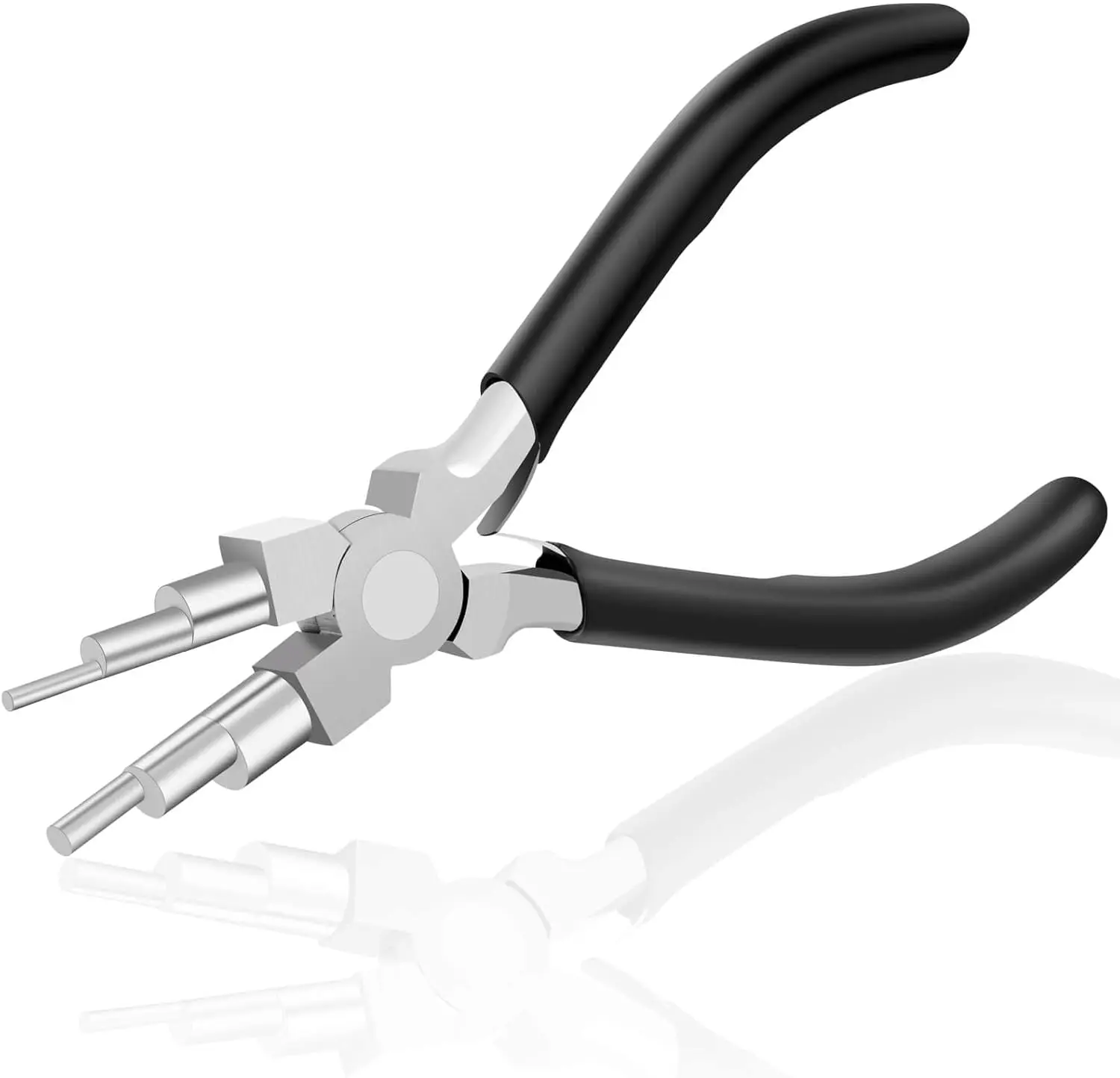 6 in 1 Bail Making Pliers, 3-10mm Multi-Step Wire Looping Pliers with Non-Slip Handle, Carbon Steel Wire Bending Forming Tool fo