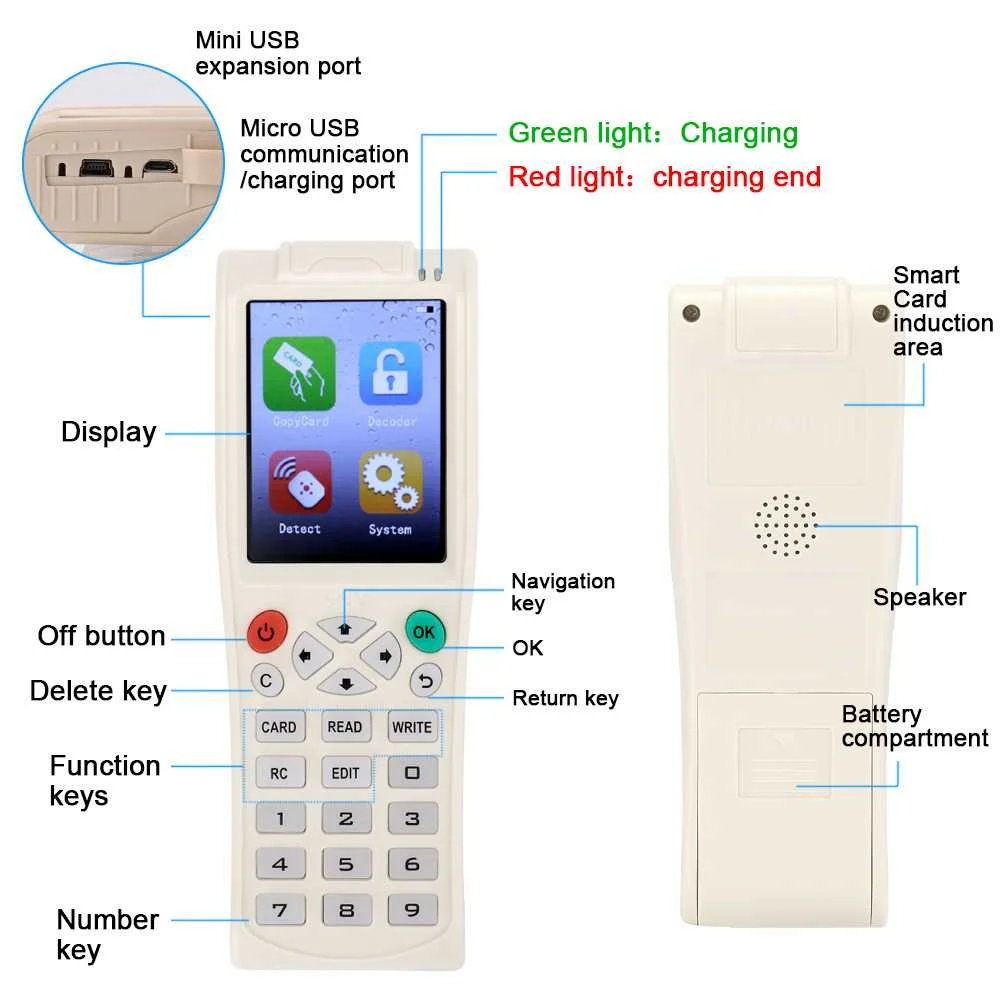 ShuotengCN IDIC ключ для карты ICopy5 RFI-D NFC копировальный аппарат IC ридер запись 1 шт.