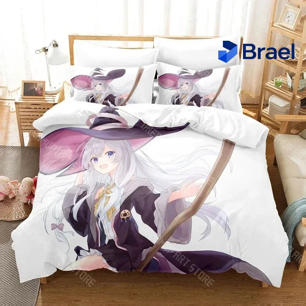 Exquisite 3D Print Wandering Witch The Journey Of Elaina Bedding Sets Duvet Cover Set With Pillowcase Twin Full Queen King Bedcl