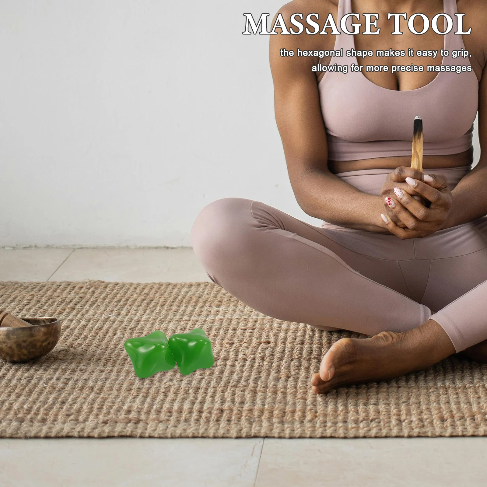 

2Pcs Hexagonal Massage Ball Resin Palm and Finger Muscle Relief Tool Portable Handheld for Yoga Fitness