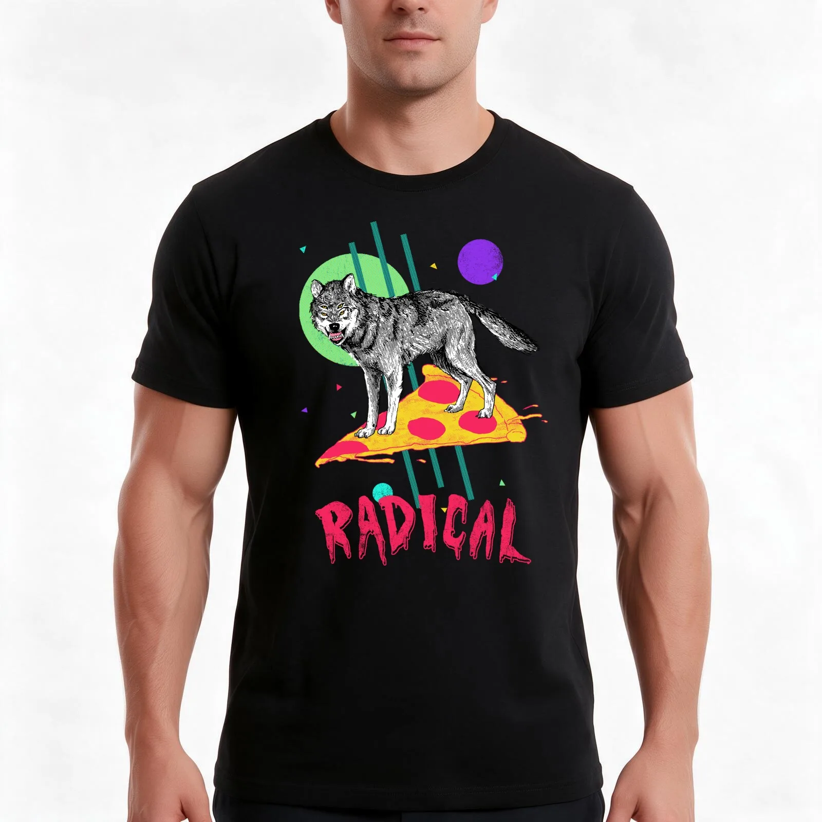 So Radical T-Shirt, Summer Casual Cotton Tee, Oversized Streetwear Tops, Vintage Graphic Print, Loose Fit Short Sleeve