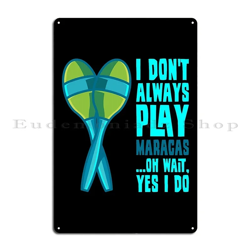 Cinco De Mayo Avocado Cactus Sombrero Playing Maracas Mexican Chilli Playing Maracas Metal Wall Decor Character Tin Sign Poster
