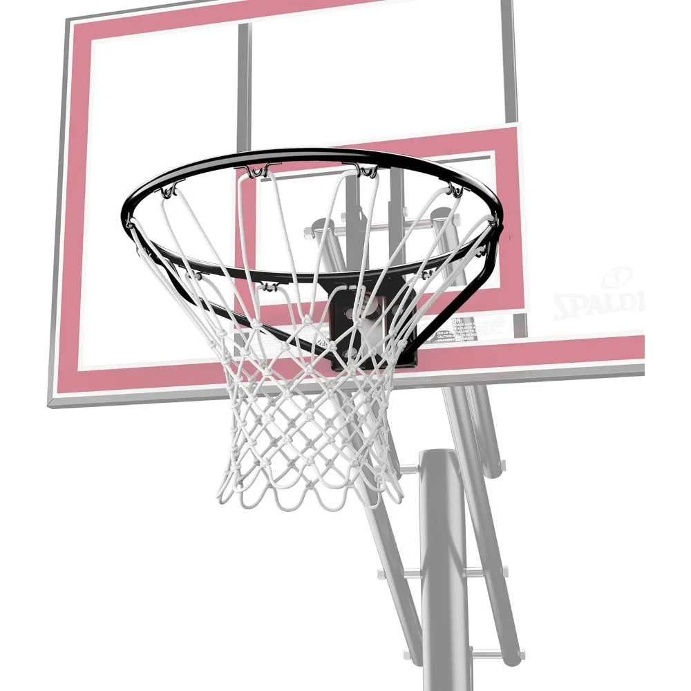 Professional 18" Steel Basketball Rim with Net | Fixed/Breakaway Options | Durable Indoor/Outdoor Hoop Replacement