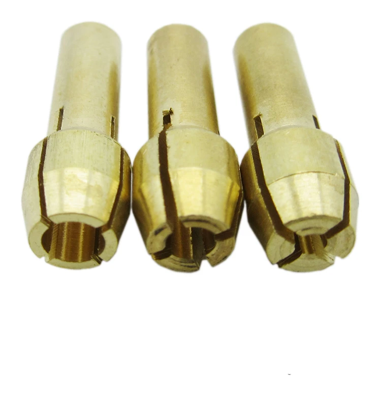 3PCS 1.6mm 2.3mm 3.2mm Brass Collect Drill Chuck Holder for Electric Grinding Soft Flexible Flexi Shaft Rotary Tools Die Grinder