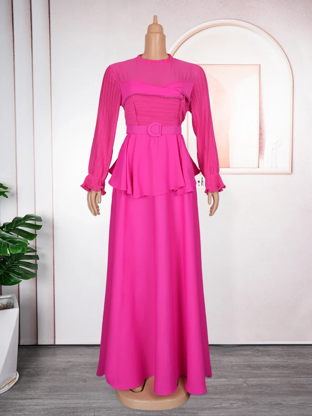 Plus Size African Party Dresses for Women 2025 New Fashion Dashiki Ankara Chiffon Wedding Gowns Elegant Turkey Muslim Maxi Dress