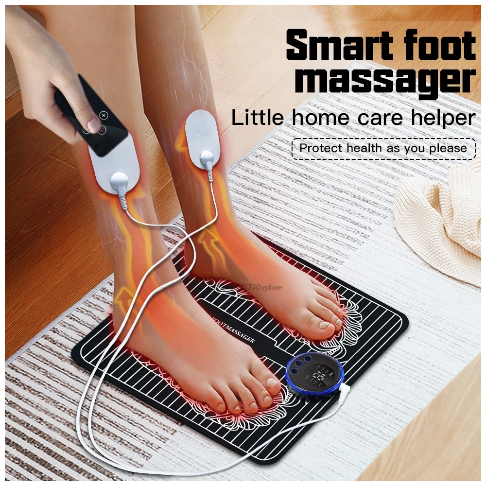 

Electric Pulse Pad with EMS Technology - Microcurrent Stimulator Foot Massager for Advanced Relaxation and Fitness