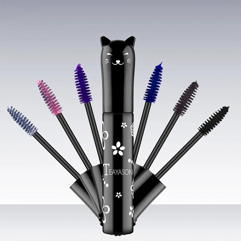 6 Kleur Mascara Wimpers Krullen Extensie Make-Up Wimpers Niet Gemakkelijk Te Vegen Wit Roze Paars Blauw Koffie Zwarte Inkt Mascara