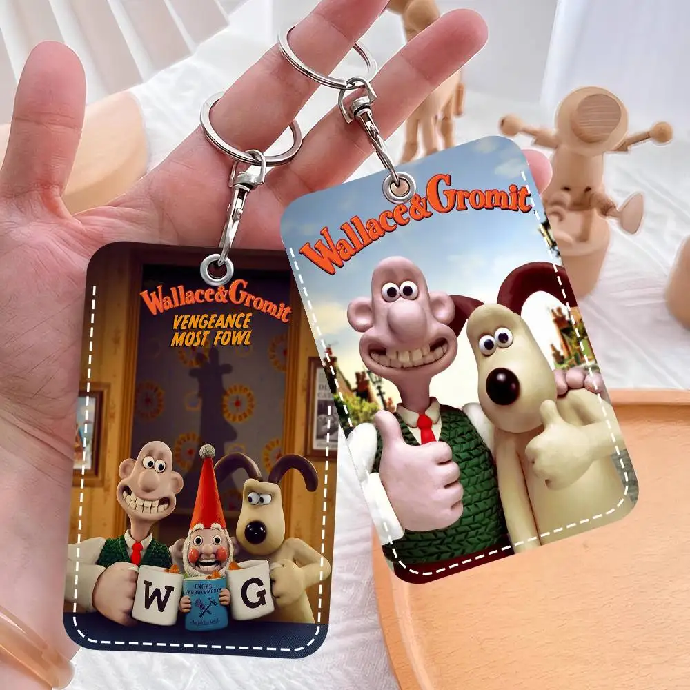 

Компактный кожаный кошелек для карт WallaceS-Cutes-Gromit Classic для мужчин и женщин, для использования в дороге