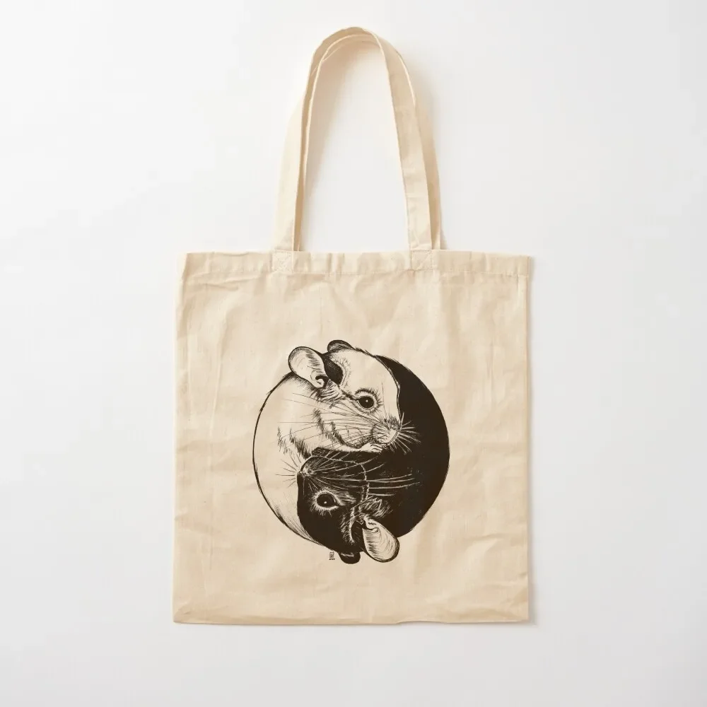 

Chinchilla Yin Yang Tote Bag large tote bag canvas tote bags reusable grocery