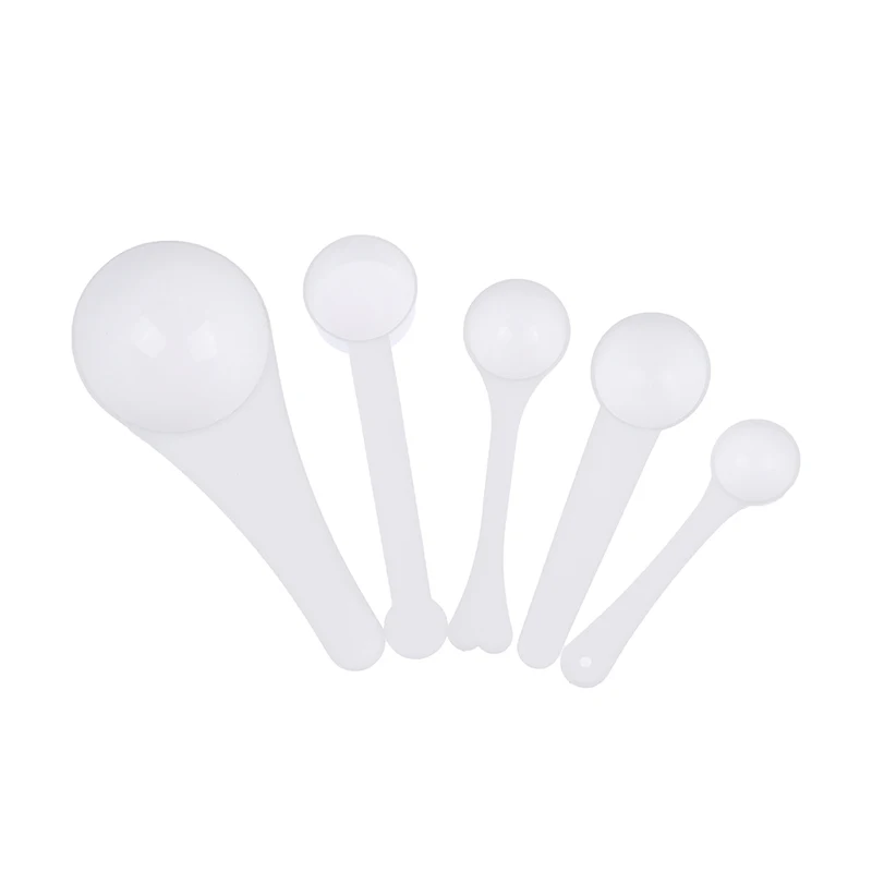 10Pcs 2-20ml Food Grade Reutilizável de Plástico Colheres de Medição Colher de Café Colher de chá de Leite Em Pó Colher de Cozinha Multifuncional