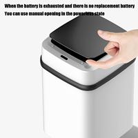 Bathroom Touchless Trash Motion Sensor-Activated Trash Can with Lid Automatic Kitchen Trash for Office Living Room Bedroom