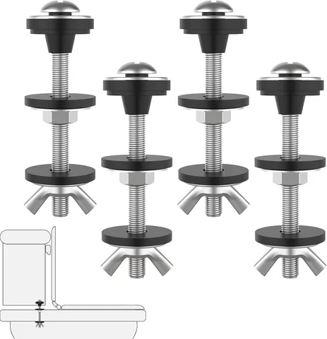 M6 Toilet Tank Fixing Screw Set Fastener With 304 Stainless Steel Bolts And Rubber Flat Washers For Bathroom Sink Sealing Ring