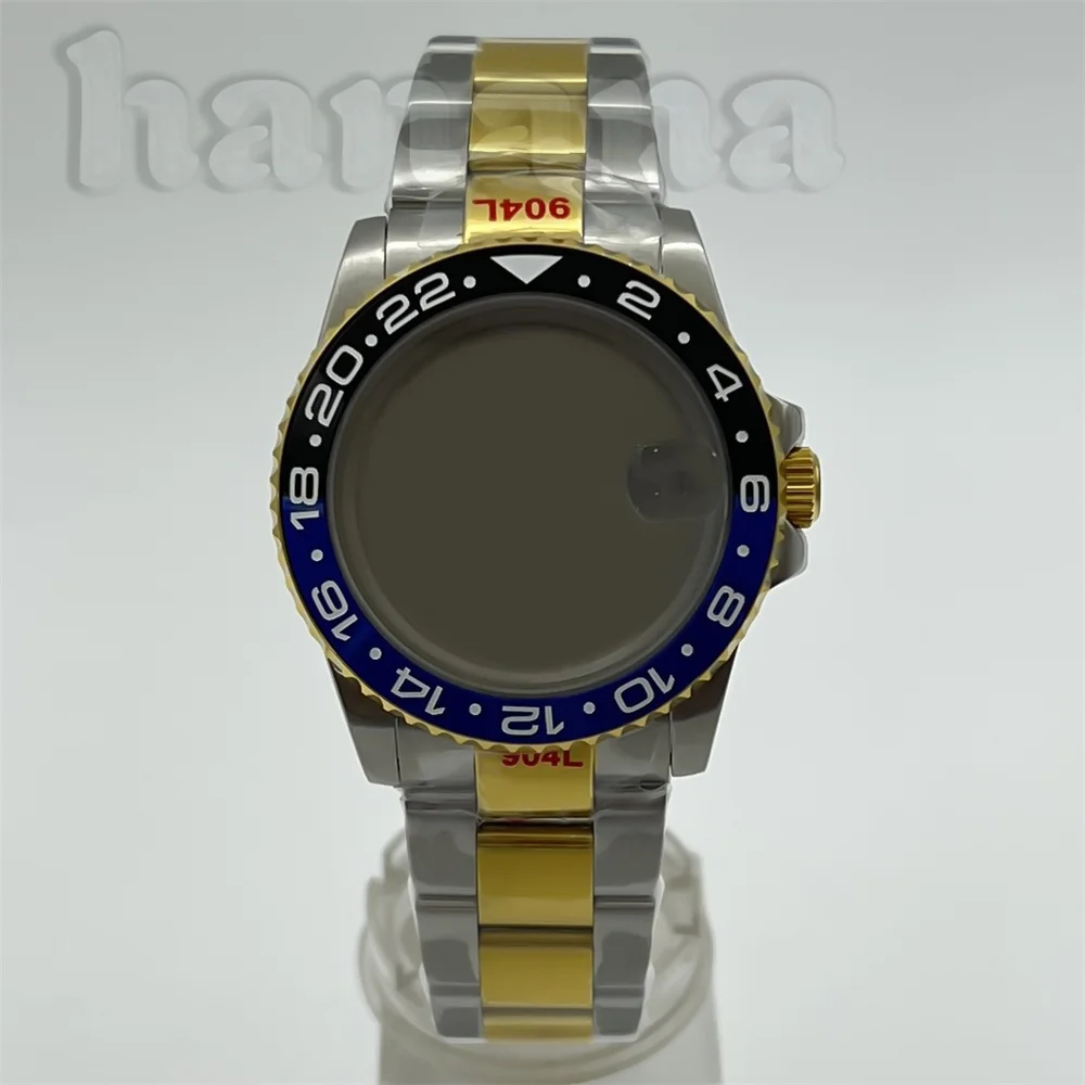 

36/38mm silver and gold case bracelet sapphire glass paired with NH35 NH36 NH34 NH38 NH39 NH70 NH71 NH72 ETA2824 PT5000 movement