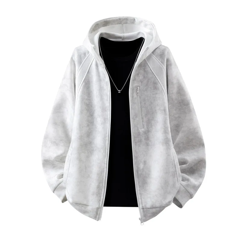 

Трансграничная окрашенная веревочная текстура Dir ey, спортивная приталенная текстура, большой размер, корейский Гонконг Sle Academy, мужская куртка