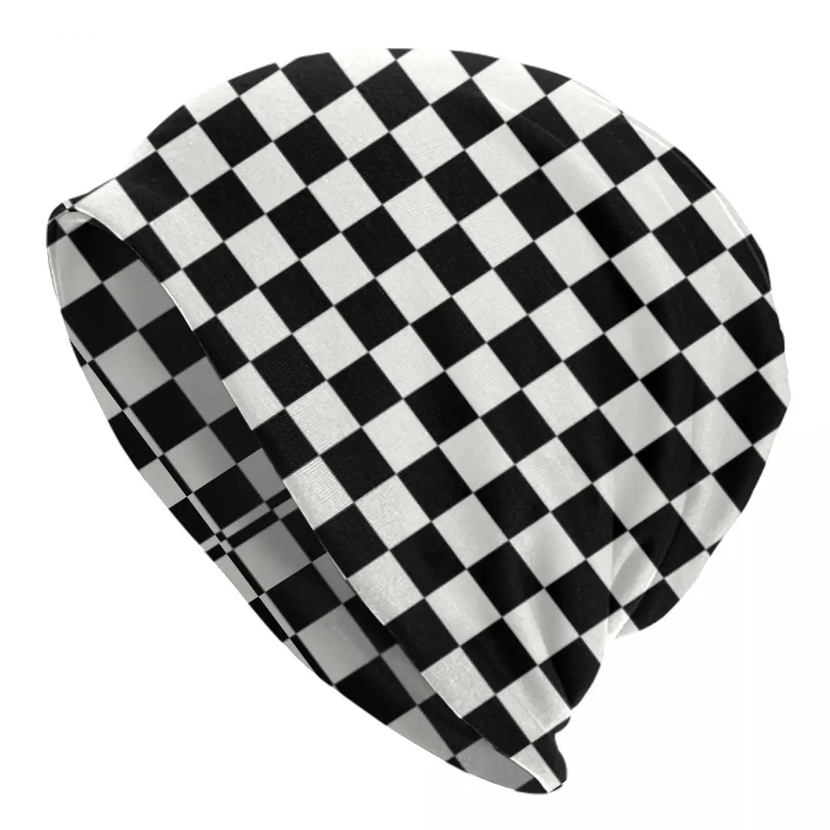 

Custom Classic Checkerboard Bonnet Hat Knitting Hat Men Women Fashion Unisex Adult Chess Board Warm Winter Beanies Cap