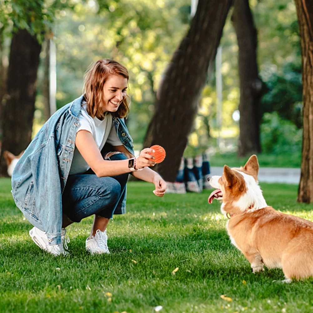 Hundespielzeug Hundeball Hunde-TPR-Ball Widerstandsfähiges Kauspielzeug für Hunde Outdoor-Wurf- und Auffangtraining für Hunde – Detail 14