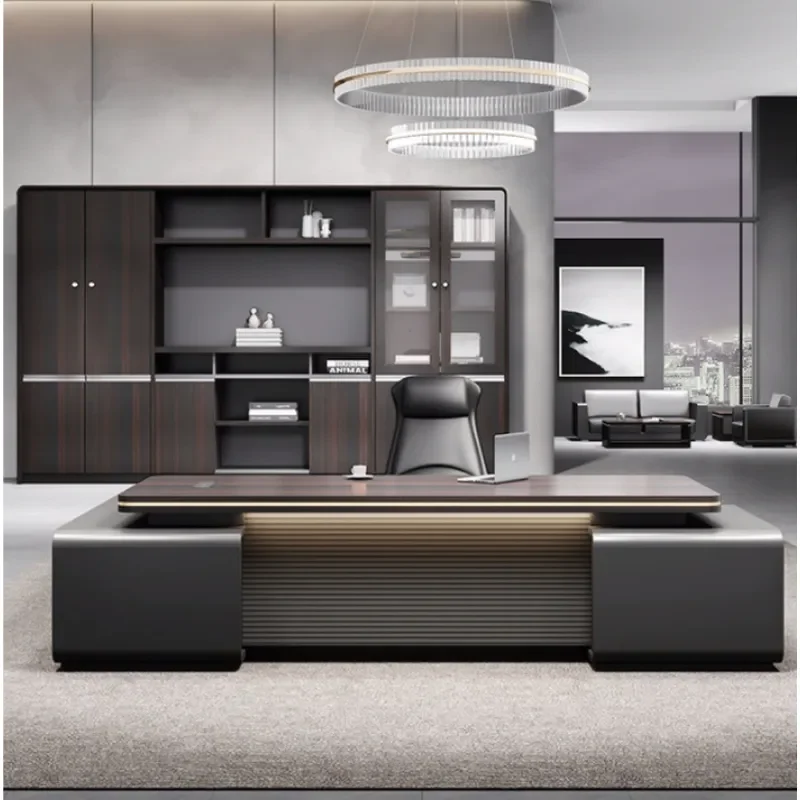 for Boss Desk Office Table and Chair Combination Simple Modern President Desk Leadership Office Furniture Supervisor Manager