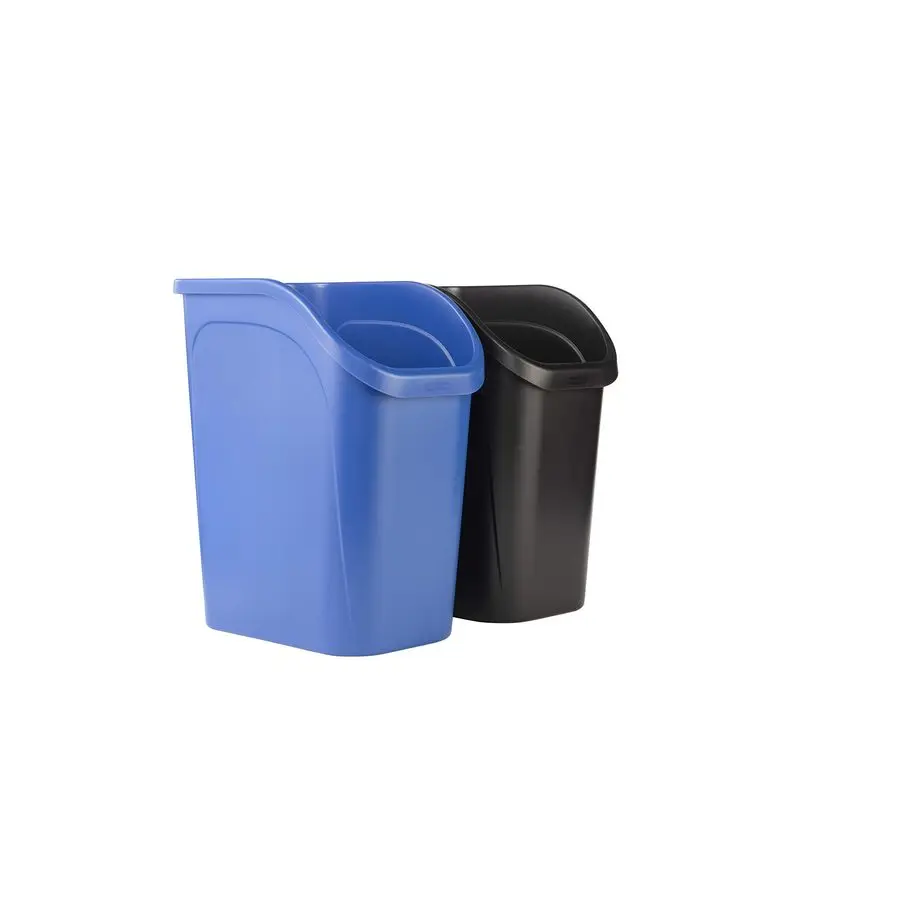 

Undercounter Small Trash Can, 2 Pack Blue and Black for Recycling Waste, 9.4Gallon, Fits under Sink Desk Cabinet for use in Kitc