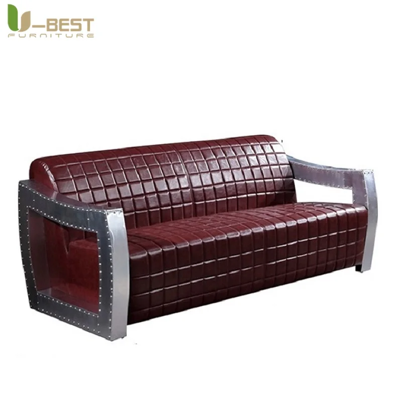 Industrial Retro Aviato Sofas Set Living Room Furniture Leather Sofas Chair Personalization Pub Club Studio Canape Bankstel