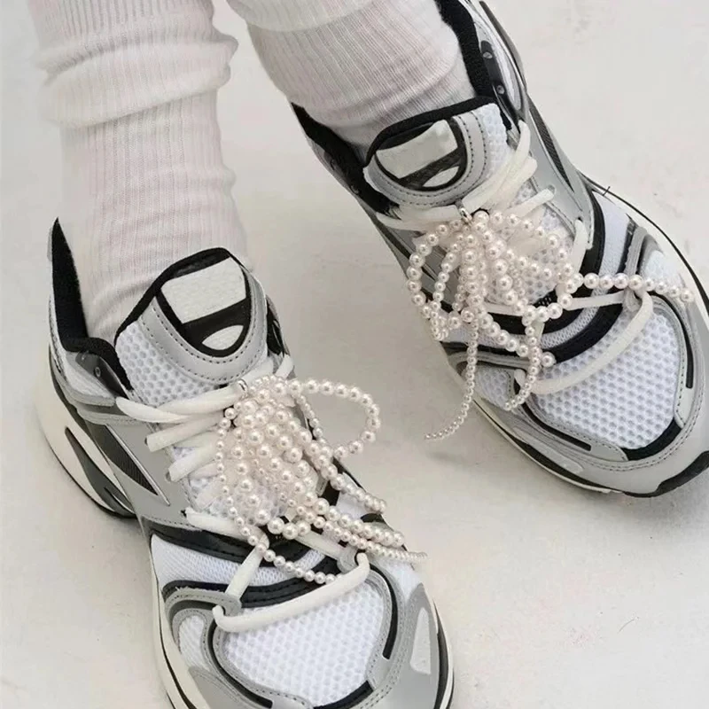 Bowknot Charm Shoe Buckle Keychain Niche Designer Korean Ins Cute Sweet Handmade Bead Fashion Personality Jewelry Accessories