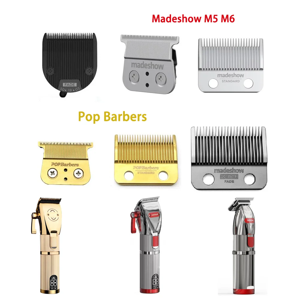 Clipper Blades For Madeshow M6 M5 Pop Barbers 700 Replaceable Blade Head Metal Trimmer Metal Cutter Head Barber Accessories